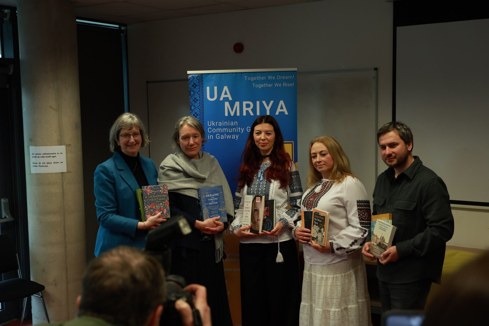 Opening of the Ukrainian Book Shelf at the University of Galway Library.